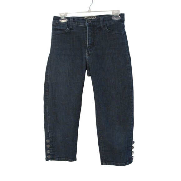 NYDJ Denim - NYDJ 4 Dark Wash Denim Capri Pants Jeans Stretch Not Your Daughter's